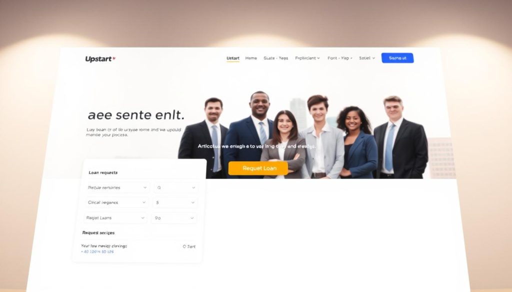 Upstart simple guide request a loan platform