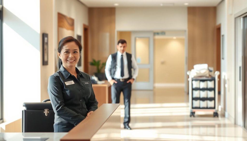 housekeeping reception and security roles